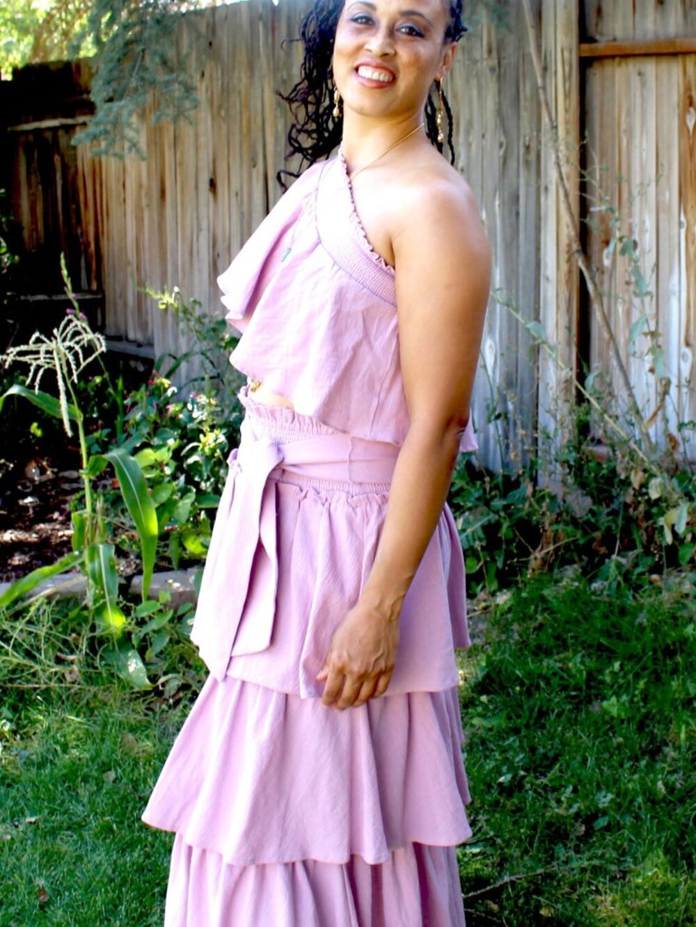 FP Go For Drama Ruffled Crop Top Maxi Skirt Set XS